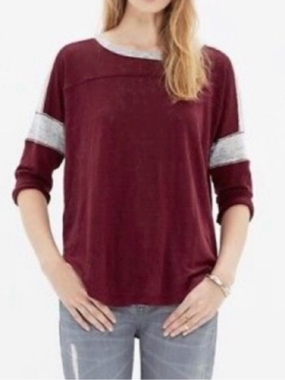 Madewell Frontrunner tee with Light Gray Raglan Accents